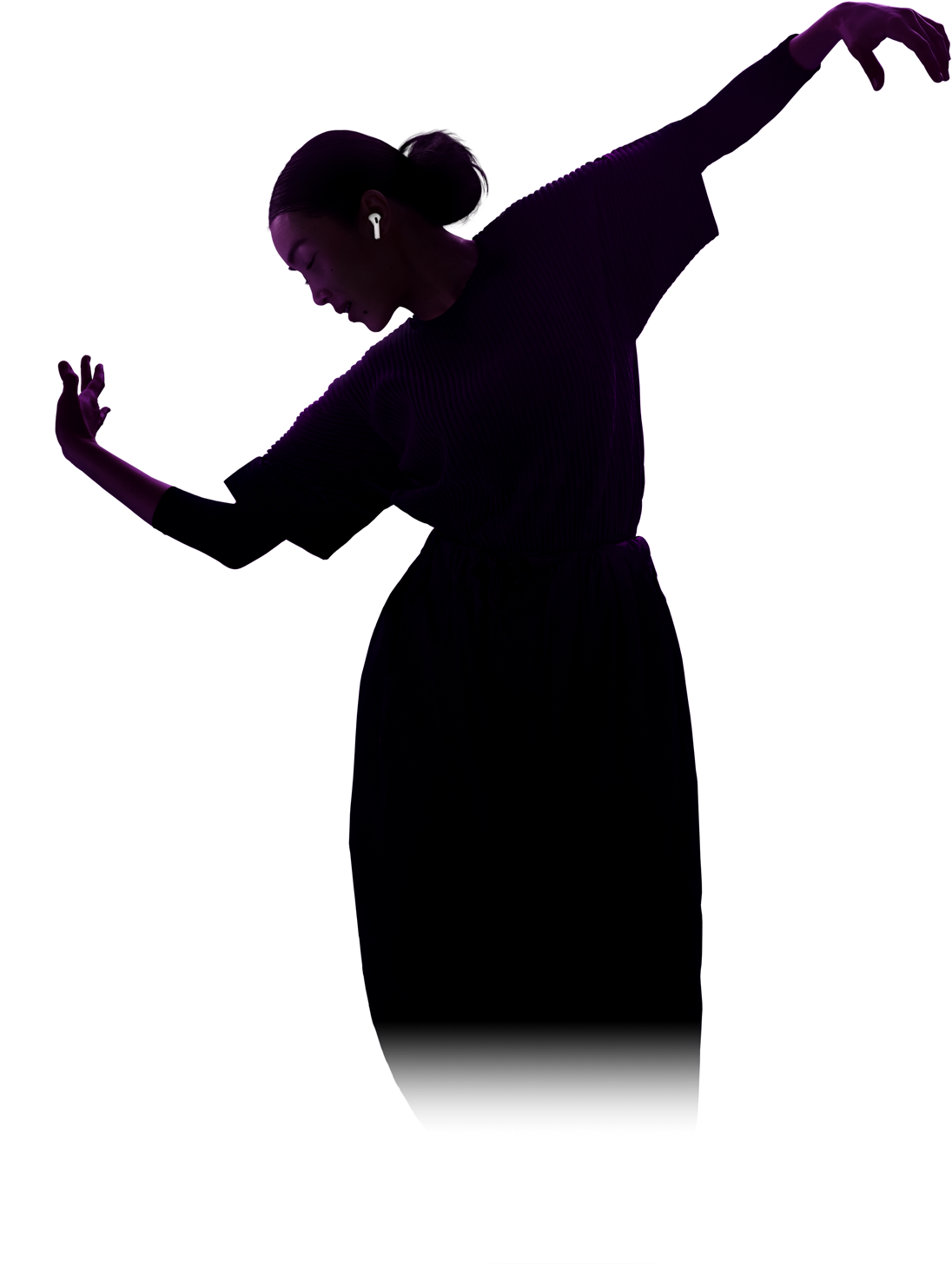 En danser med AirPods 4 i ?rerne